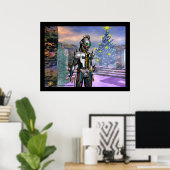 NEW  YEAR'S EVE OF A CYBORG colossal ポスター (ホームオフィス)