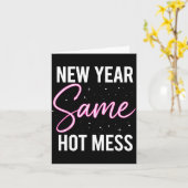 New Years Eve Outfits Women, Funny New Year Same M カード (黄色い花)