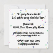 New Years Eve Party 招待状 (裏面)