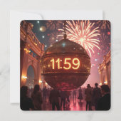 New Year's Eve Party Countdown Clock 招待状 (正面)