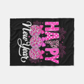 New Years Eve Party Countdown Happy New Year Firew フリースブランケット (正面(横))