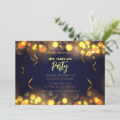  New Year's Eve Party faux gold foil 招待状 (スタンド正面)
