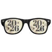 New Years Eve Party Gold レトロサングラス (正面)