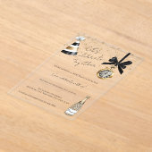 New Year's Eve Party Gold Glitzy Sparkle  アクリル招待状 (レイダウン)