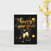 New Years Eve Party Supplies 2026 Happy New Year F カード (黄色い花)