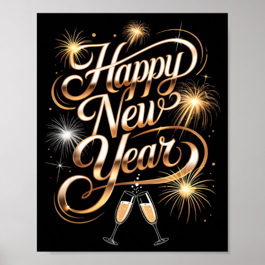 New Years Eve Party Supplies 2026 Happy New Year F ポスター (正面)