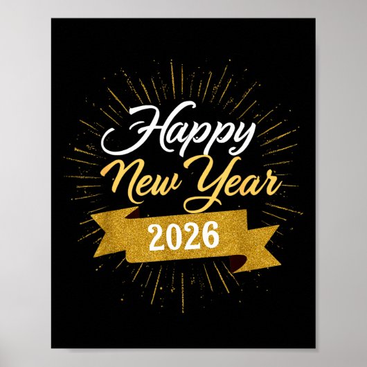 New Years Eve Party Supplies 2026 Happy New Year F ポスター (正面)