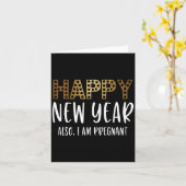 New Years Eve Pregnancy Announcement Also Im Pregn カード (黄色い花)