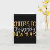 New Years Eve Shirt For Women Men Funny Happy New  カード (黄色い花)