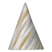 New Year's Eve Silver Gold Stripes Celebration パーティーハット (右)