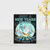 New Years Goose 2026 Celebration Fun  カード (黄色い花)