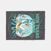 New Years Goose 2026 Celebration Fun  フリースブランケット (正面(横))