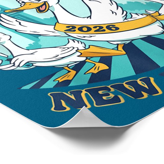 New Years Goose 2026 Celebration Fun  ポスター (角)