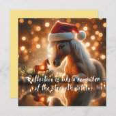 New Year's greeting card with a horse (正面/裏面)