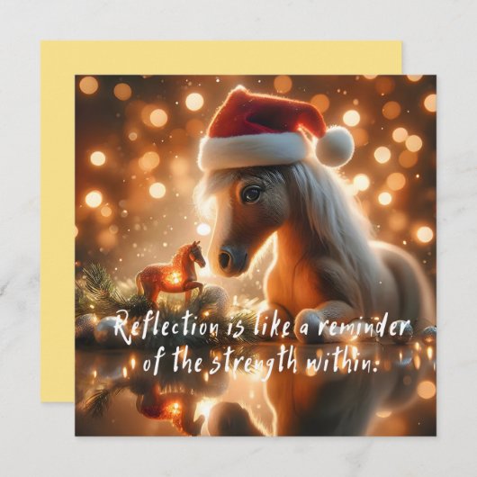 New Year's greeting card with a horse (正面/裏面)