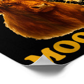 New Years Highland Cow Scottish Nye Party Farm Ani ポスター (角)