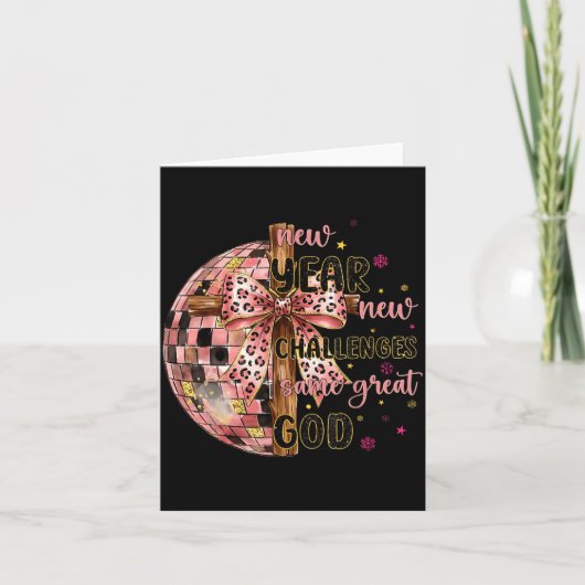 New Years New Challenges Same Great God Christian  カード (正面)