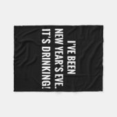 New Year's Party Gift Funny Drinking Tipsy Celebra フリースブランケット (正面(横))