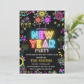 New Years Party invite, Glow NYE invitation 招待状 (スタンド正面)