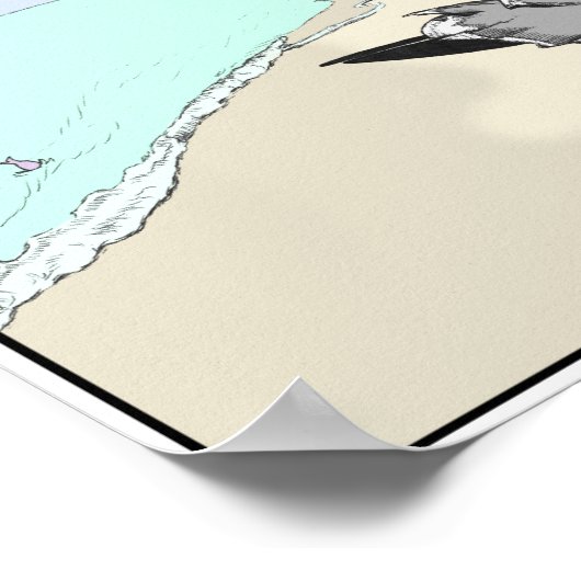 New Year's Resolution Poster 12x16" | Seagull Art ポスター (角)