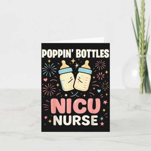 New Years Shirt, Nurse Png Bottles For The New Yea カード (正面)