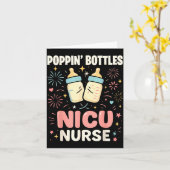 New Years Shirt, Nurse Png Bottles For The New Yea カード (黄色い花)