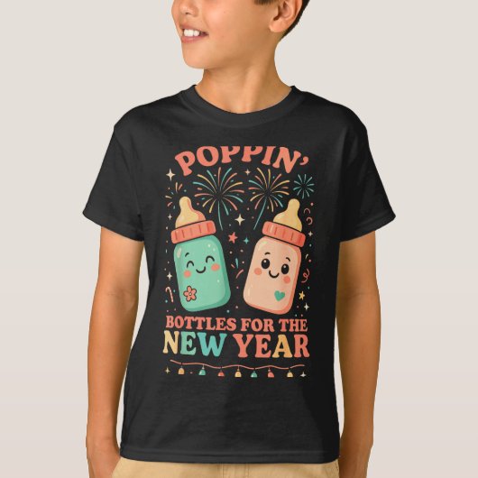 New Years Shirt, Nurse Png Bottles For The New Yea Tシャツ (正面)