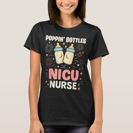 New Years Shirt, Nurse Png Bottles For The New Yea Tシャツ (正面)