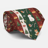 New Year's texture of fabric and packaging, bears ネクタイ (ロール)