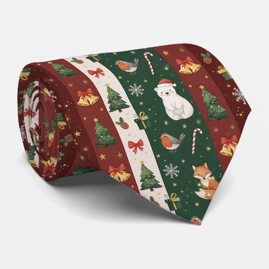 New Year's texture of fabric and packaging, bears ネクタイ (ロール)