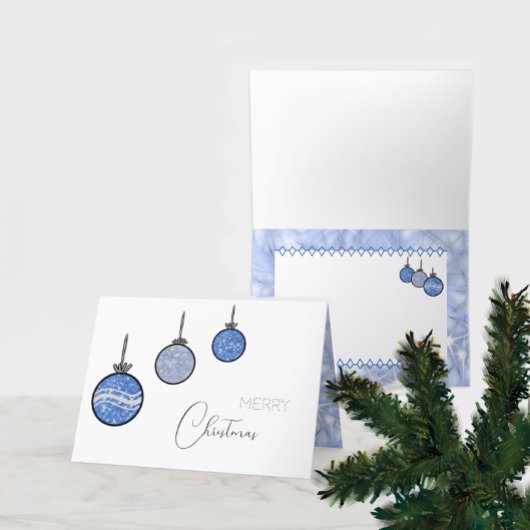 New Year's tree decorations カード