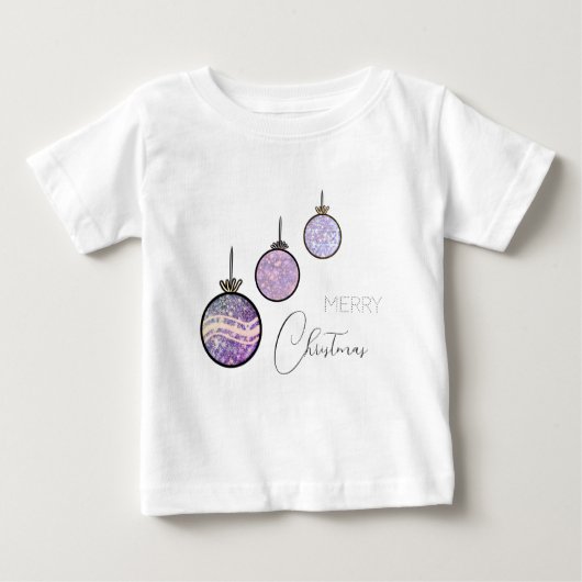 New Year's tree decorations ベビーTシャツ (正面)