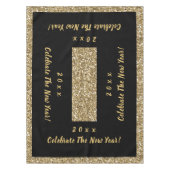 New Yeveパーティー、ブラックと金ゴールド テーブルクロス (正面)