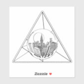 New Yorkジオメトシンプルリライン白と黒 シール (シート)