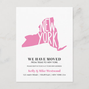NEW YORK州新しいアドレスを移動したNew Home ポストカード