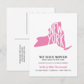 NEW YORK州新しいアドレスを移動したNew Home ポストカード (正面/裏面)