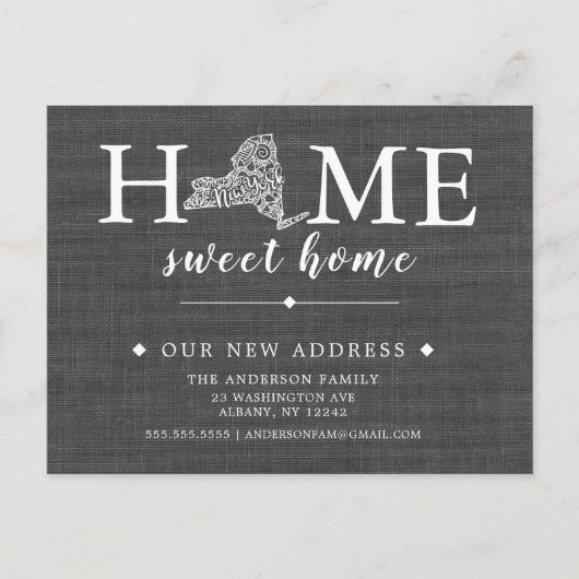 NEW YORK州移動告知ポストカード 案内ポストカード (正面)