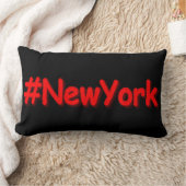 「#New york」かわいいデザイン。買今 ランバークッション (ブランケット)