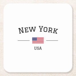 New York スクエアペーパーコースター