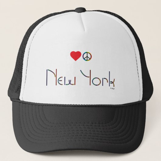 NEW YORK、愛と平和カッコいい、 キャップ (正面)