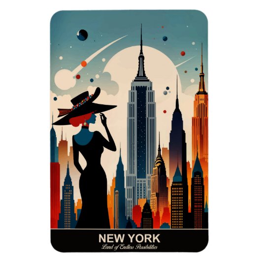 New York：無限の可能性のランド柔軟 マグネット (縦)