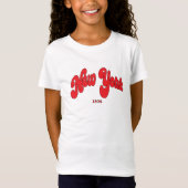 New-York 1898 Red Logo Typography White Tシャツ (正面)