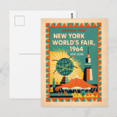 New York 1964 World’s Fair Retro ポストカード (正面/裏面)