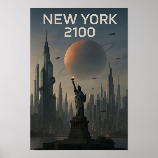 New York 2100: Futuristic Skyline ポスター (正面)