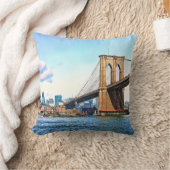 New York Abutment of Brooklyn Bridge クッション (ブランケット)