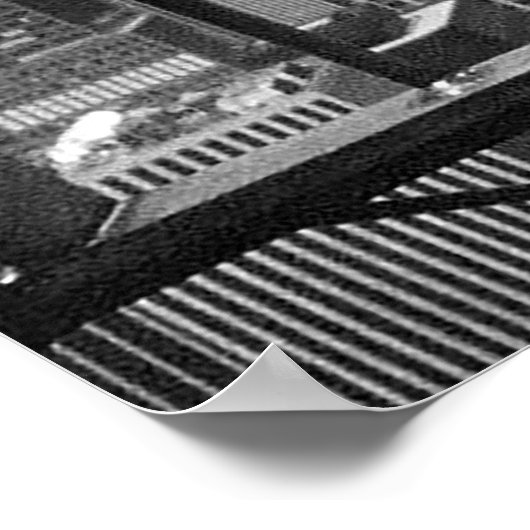 New York and Central Park Black & White ポスター (角)