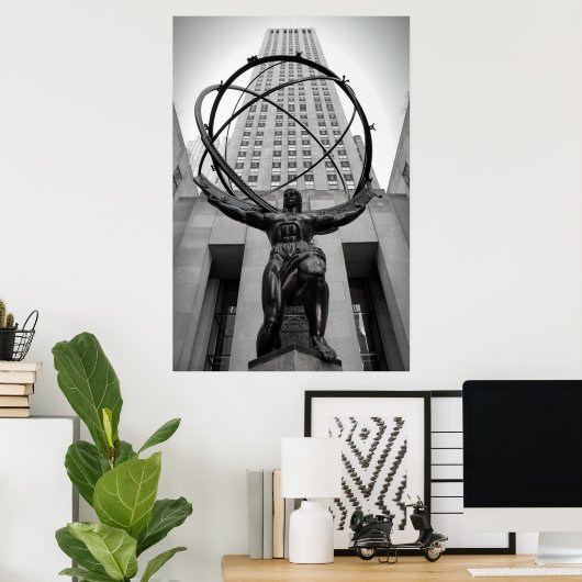 NEW YORK ATLAS ポスター (ホームオフィス)