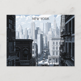 New York Black and White Travelはがき ポストカード