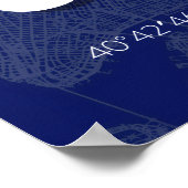 New York Blueprint City Map Poster Minimal ポスター (角)