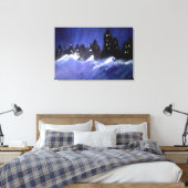 New York Blues Stretted Canvas Print キャンバスプリント (インサイチュ (寝室))